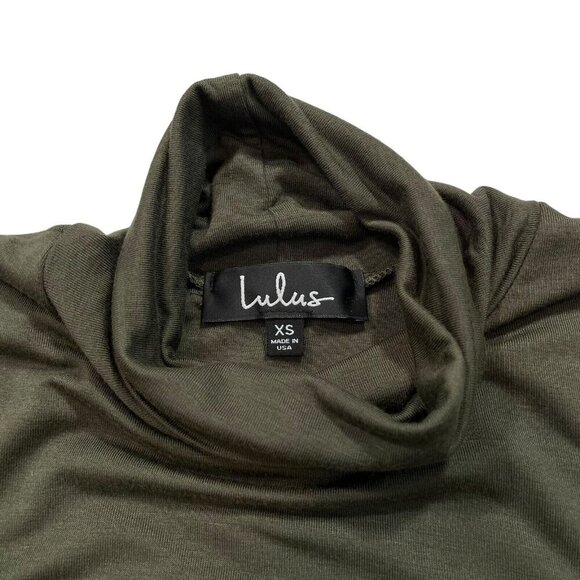 Lulus Women's Olive Green Long‎ Sleeve Sway, Girl, Sway! Swing Dress Size XS - Picture 3 of 9